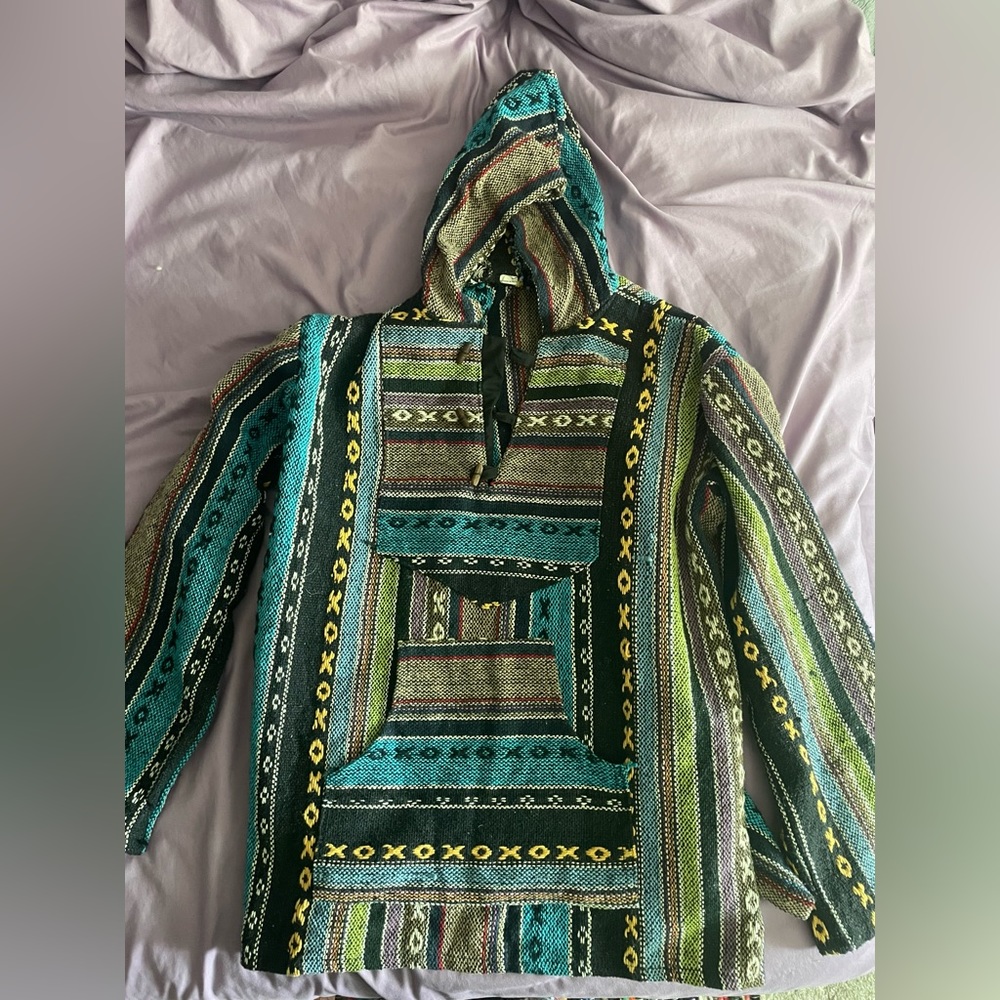 Vintage, hippy, boho, hooded sweatshirt